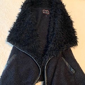 Women’s black fur vest